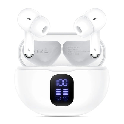 Auricular Bluetooth Tech-Protect Ultraboost Pro G2, TWS, Branco