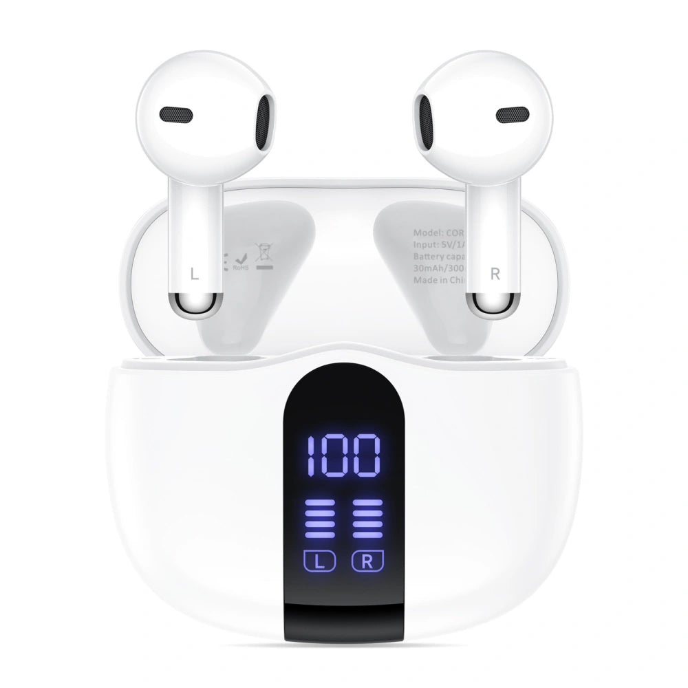 Auricular Bluetooth Tech-Protect Ultraboost Core G2, TWS, Branco