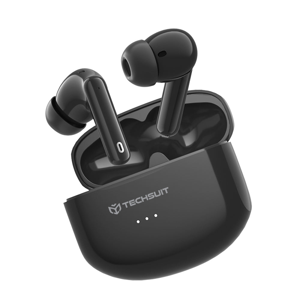 Handsfree Bluetooth Techsuit CW1 Audira Pro, TWS, ANC, Preto