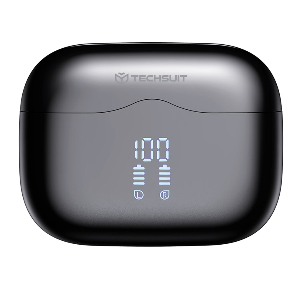 Handsfree Bluetooth Techsuit CW2 VelarX One, TWS, ANC, Preto