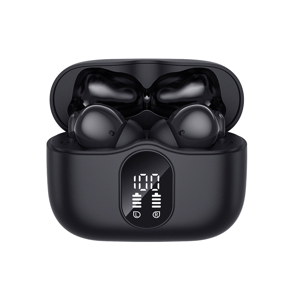 Handsfree Bluetooth Techsuit CW3 WaveBeat 100, TWS, ANC, Preto