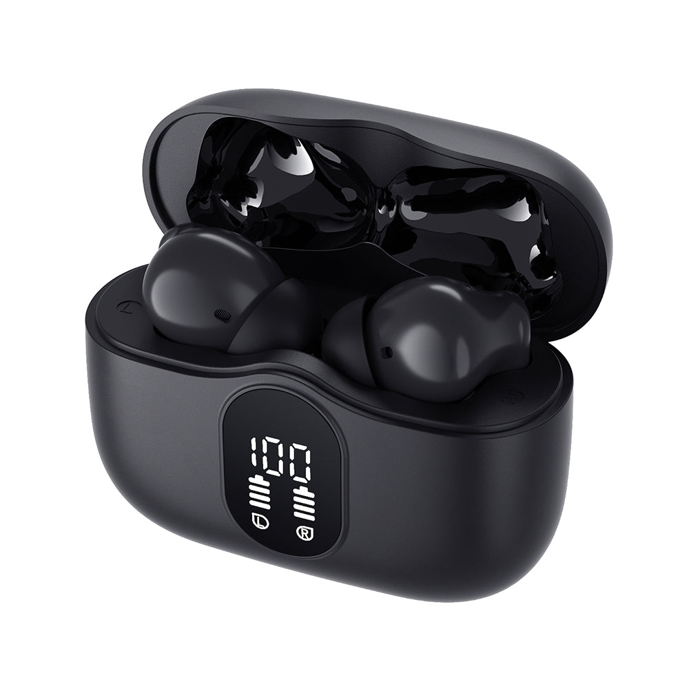 Handsfree Bluetooth Techsuit CW3 WaveBeat 100, TWS, ANC, Preto