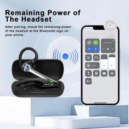 Auricular Call Center Bluetooth Techsuit Hearyo A6L, Preto