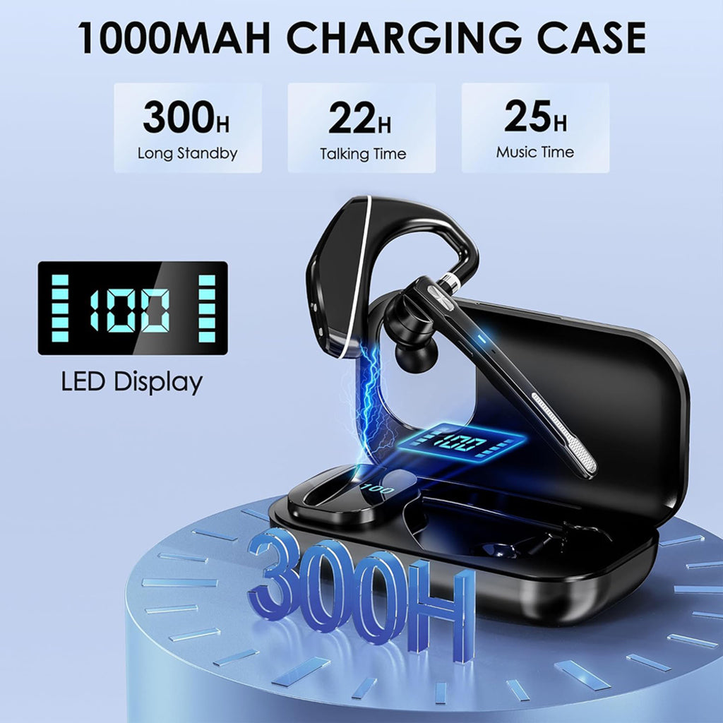 Auricular Call Center Bluetooth Techsuit Hearyo A6L, Preto