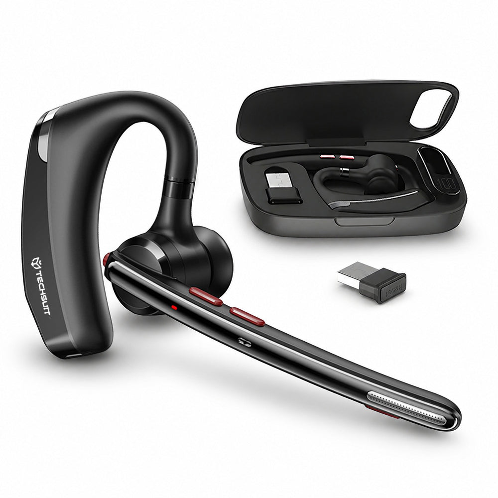 Auricular Call Center Bluetooth Techsuit SoundForce Pro G10, A2DP, Preto