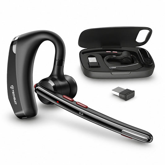 Auricular Call Center Bluetooth Techsuit SoundForce Pro G10, A2DP, Preto