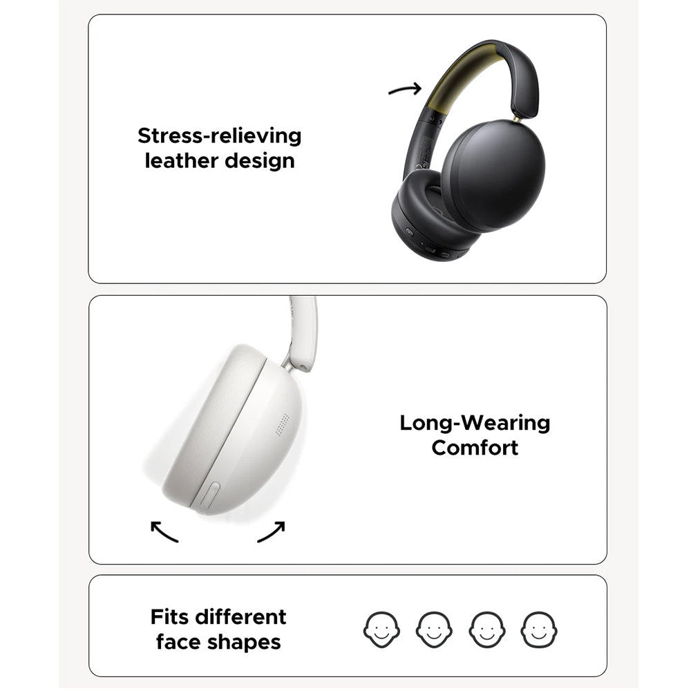 Handsfree Bluetooth UGREEN HiTune Max 2 HP205, MultiPoint, A2DP, ANC, Preto