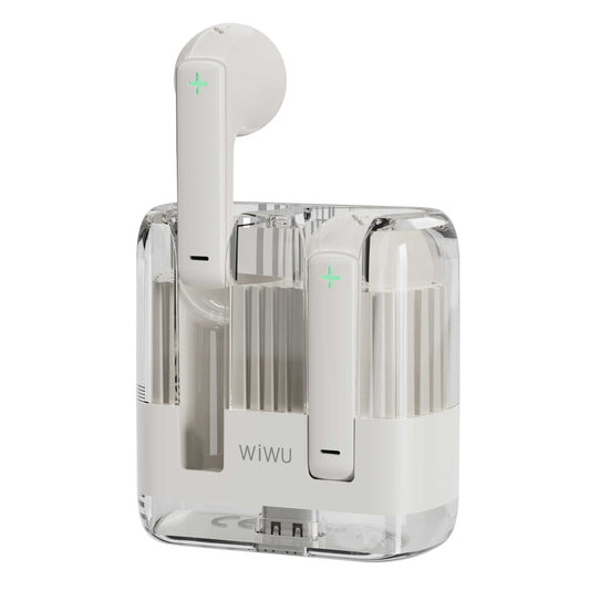 Mãos-livres Bluetooth WiWu T21, TWS, Branco 