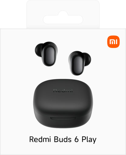 Mãos-livres Bluetooth Xiaomi Redmi Buds 6 Play, TWS, ANC, Preto BHR8776GL 