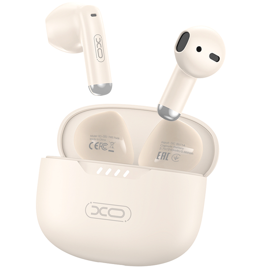 Auricular Bluetooth XO Design G50, TWS, Bege