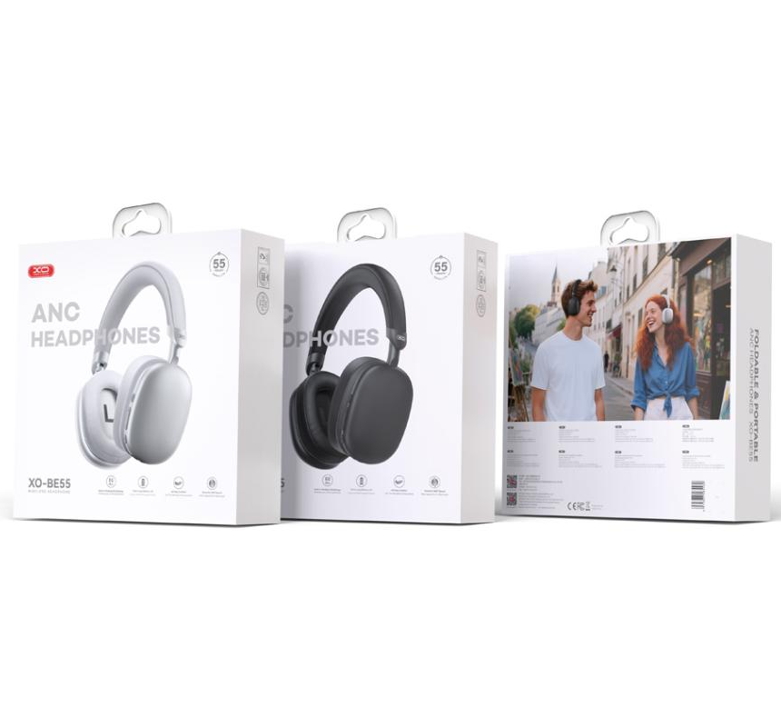 Handsfree Bluetooth XO Design BE55, A2DP, ANC, Prateado