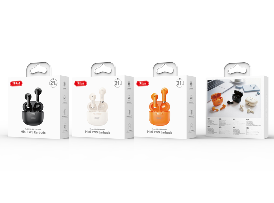 Handsfree Bluetooth XO Design G50, TWS, Laranja