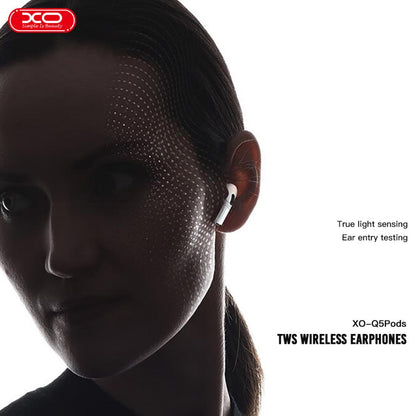 Handsfree Bluetooth XO Design Q5 Pods, TWS, Branco