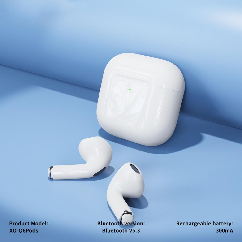 Handsfree Bluetooth XO Design Q6 Pods, TWS, Branco