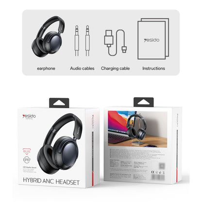 Handsfree Bluetooth Yesido EP07, A2DP, ANC, Preto
