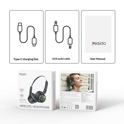 Handsfree Bluetooth Yesido EP15 Kids, A2DP, Preto