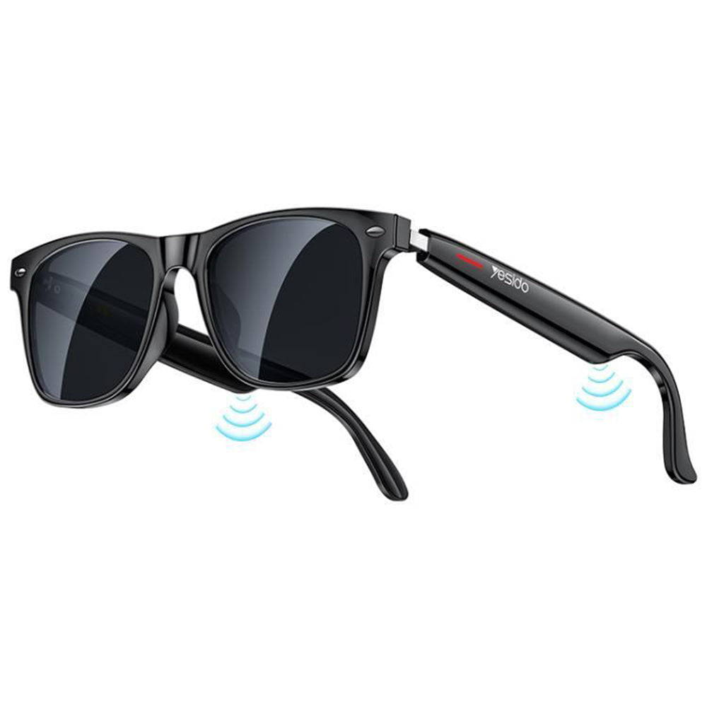 Handsfree Bluetooth Yesido IO35, Tipo Óculos de Sol Unissexo, A2DP, Preto