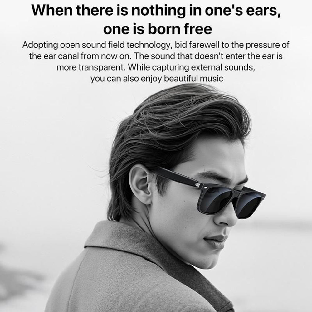 Handsfree Bluetooth Yesido IO35, Tipo Óculos de Sol Unissexo, A2DP, Preto