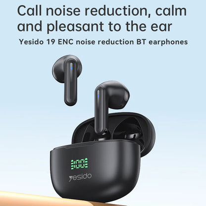 Handsfree Bluetooth Yesido TWS19, TWS, Black
