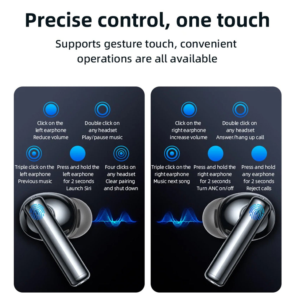 Handsfree Bluetooth Yesido TWS23, TWS, ANC, Preto