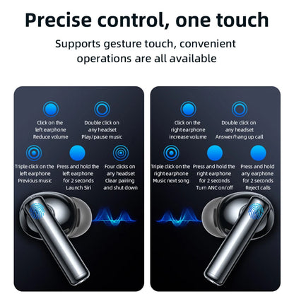 Handsfree Bluetooth Yesido TWS23, TWS, ANC, Preto