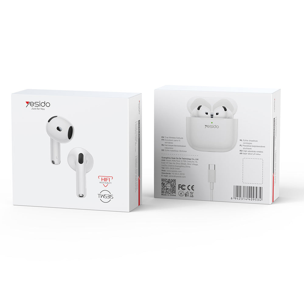 Handsfree Bluetooth Yesido TWS31S, TWS, Branco