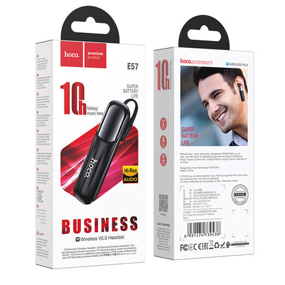 Auricular Bluetooth HOCO E57, A2DP, Preto