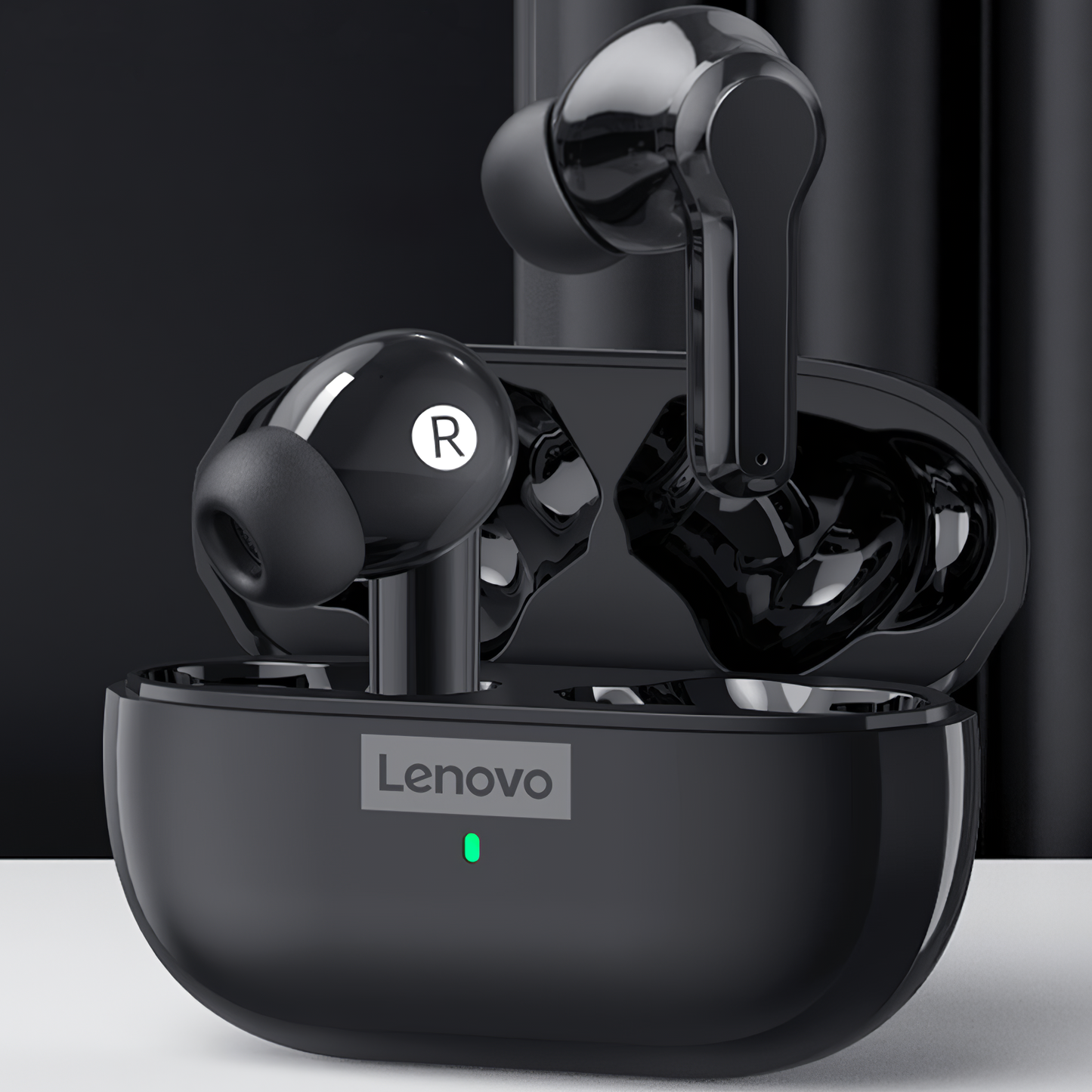 Mãos-livres Bluetooth Lenovo LP1S, TWS, Preto