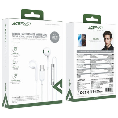 Handsfree USB-C Acefast L7, Branco