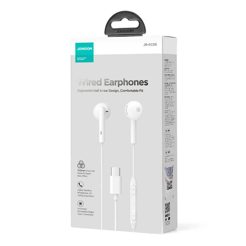 Handsfree USB-C Joyroom JR-EC05, Branco