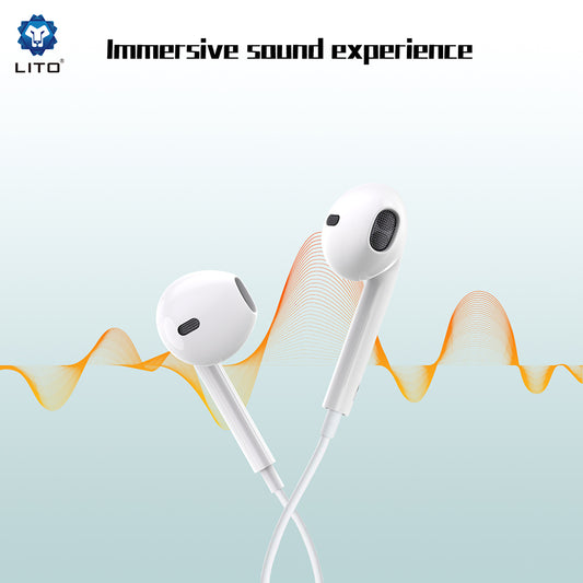 Handsfree USB-C Lito LF01T, 1.2m, Branco