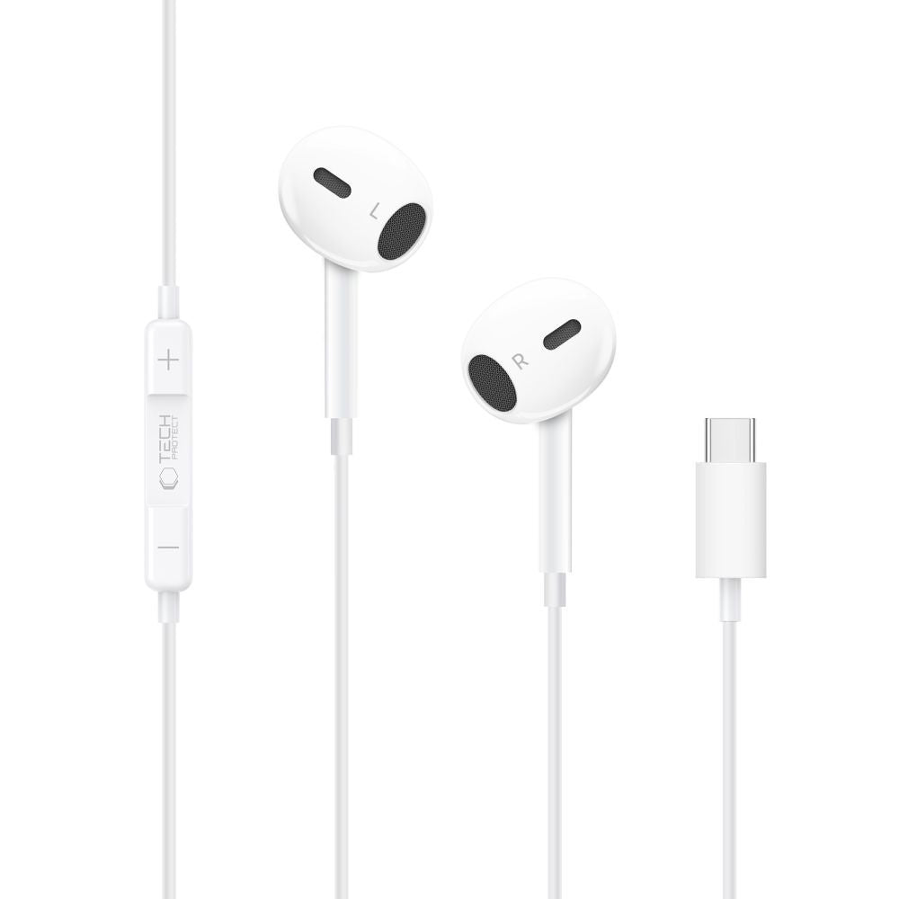 Handsfree USB-C Tech-Protect Ultraboost Core G2, Branco