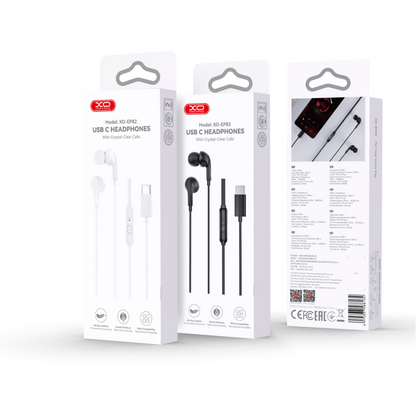 Handsfree USB-C XO Design EP82, Branco