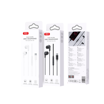 Handsfree USB-C XO Design EP84, Preto