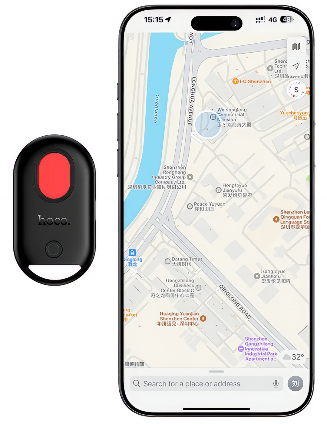 HOCO SmartTag E95 3in1 para iOS Series, Preto