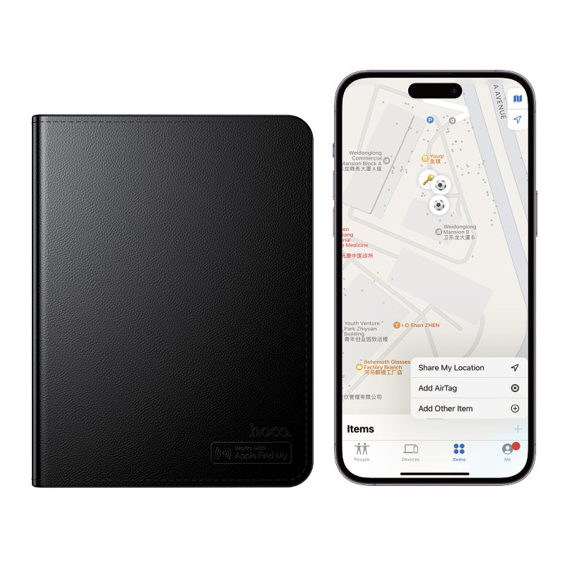 HOCO SmartTag Passport E91G para iOS Series, Preto