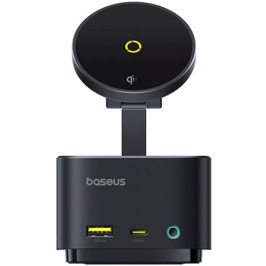 Hub Multifuncional Baseus MagPro II 7em1, 1 x USB-A - 2 x USB-C - 1 x HDMI - 1 x QI - 1 x SD - 1 x microSD, Preto Recondicionado B00072900121-00