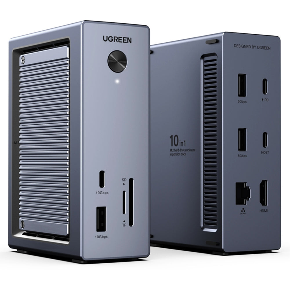 Hub Multifuncional UGREEN CM923 (55735), 10 em 1, Cinzento