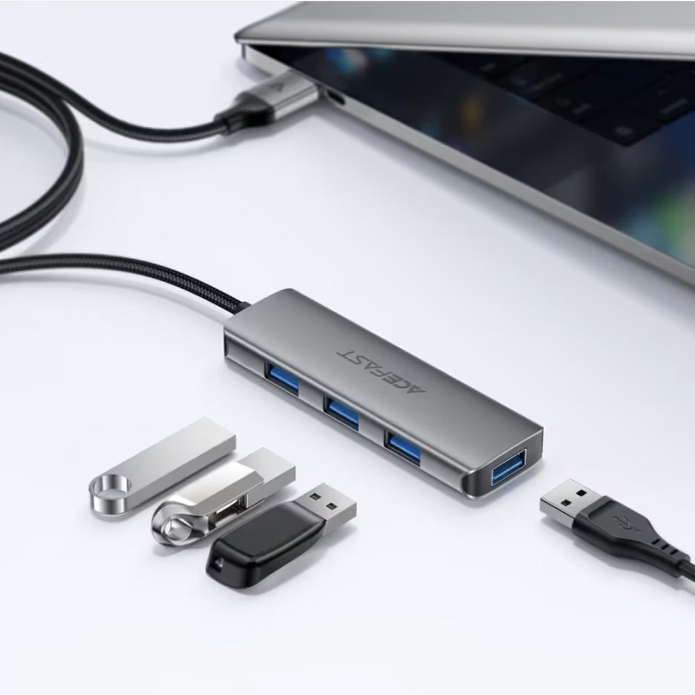 Hub USB Acefast J17, 4 em 1, Cinzento