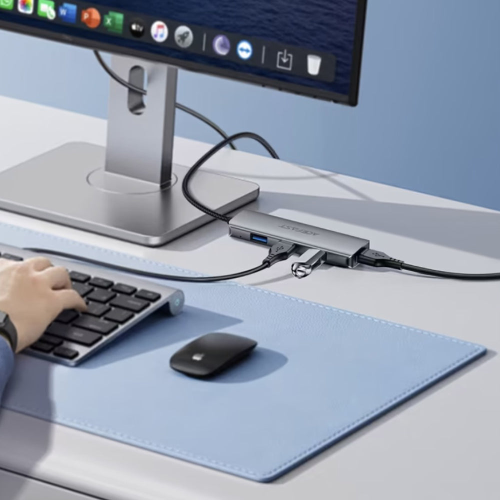 Hub USB Acefast J17, 4 em 1, Cinzento