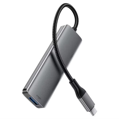 Hub USB-C Acefast J15, 4 em 1, Cinzento