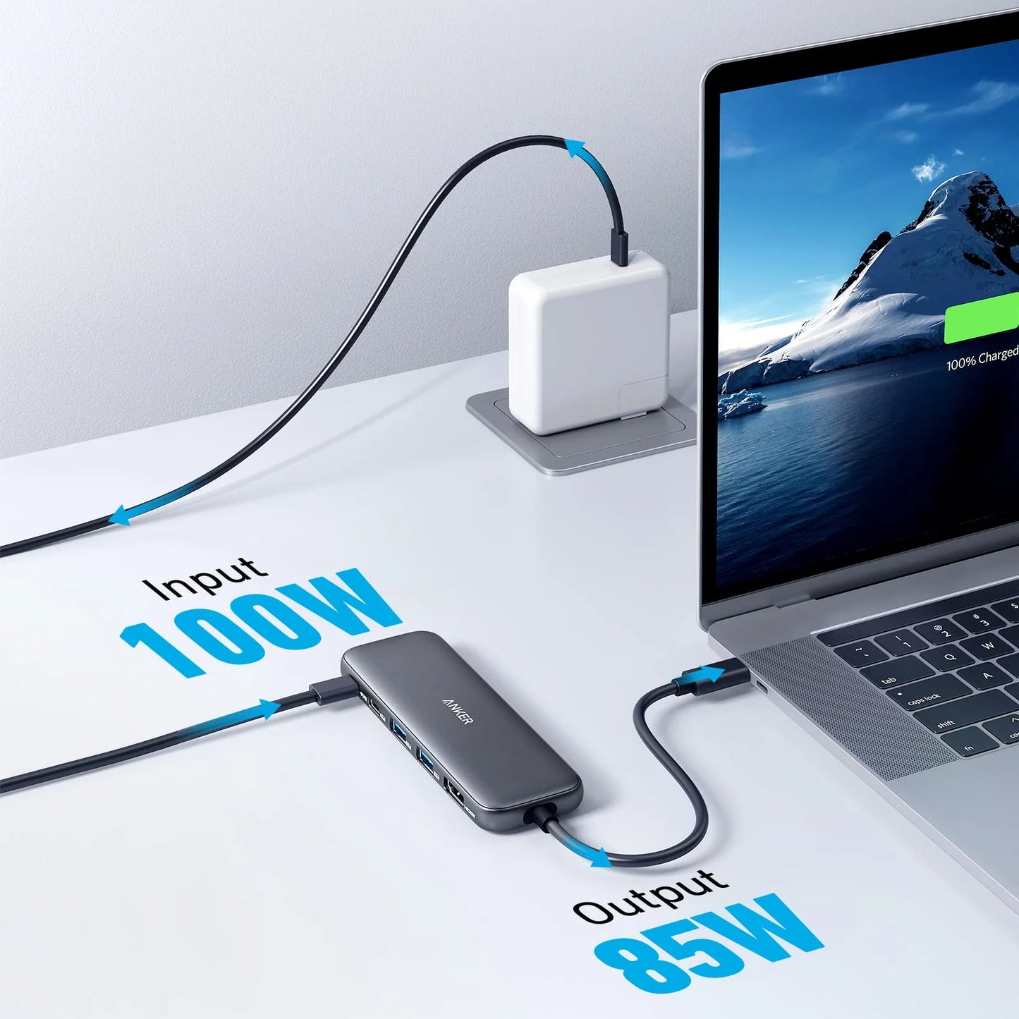 Hub USB-C Anker 332, 2 x USB-A - 2 x USB-C - 1 x HDMI, Cinzento A8355H11