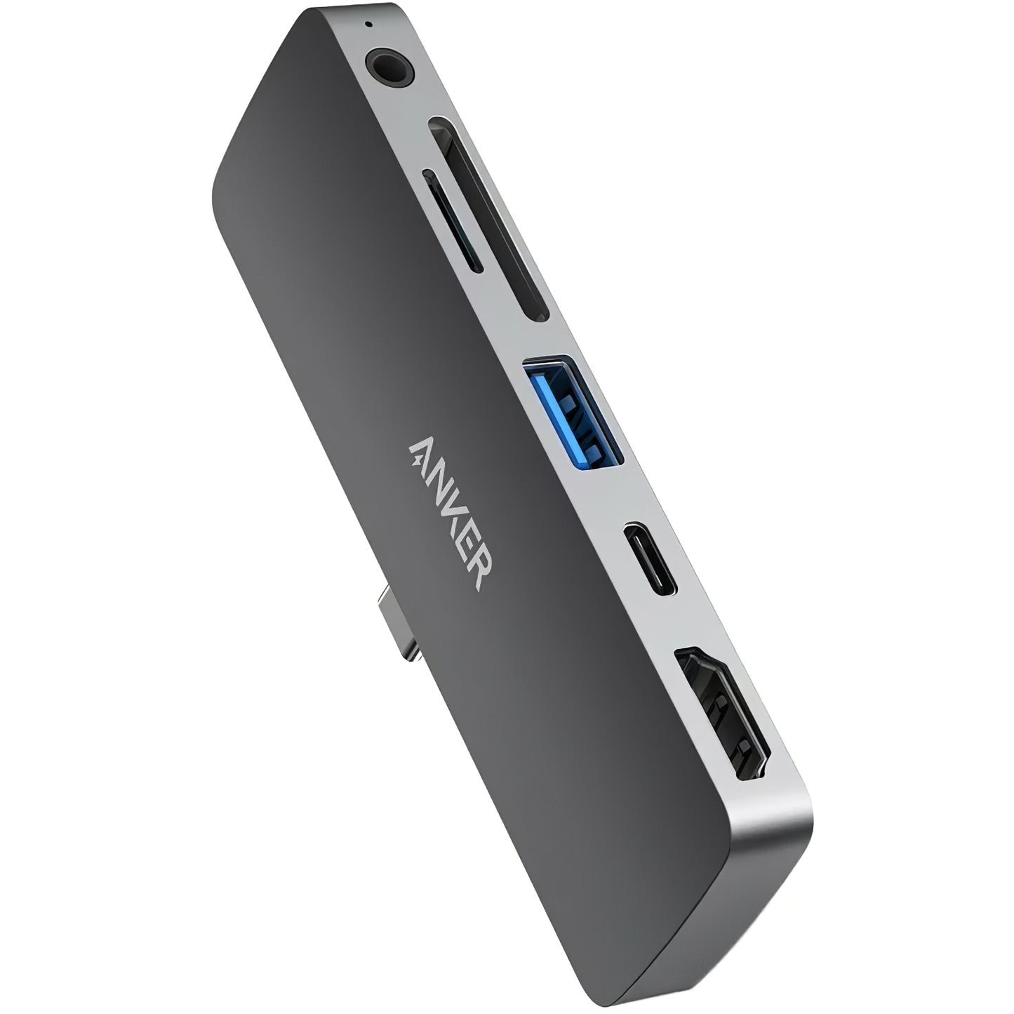 Hub USB-C Anker PowerExpand Diret para Apple iPad Pro 11 / Pro 12.9, 1 x USB-C - 1 x USB-A - 1 x HDMI - 1 x tomada de 3,5 mm - 1 x SD - 1 x microSD, cinzento