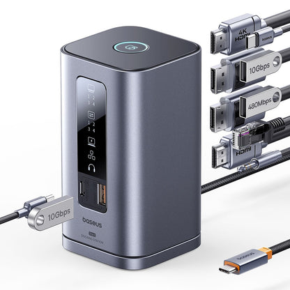 Hub Multifuncional Baseus Spacemate, 11in1, Cinzento B0112701