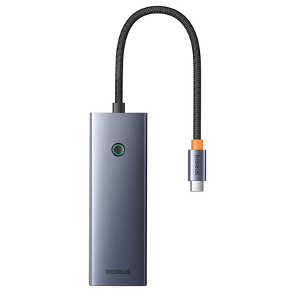 Hub USB-C Baseus UltraJoy, 3 x USB-A 3.0 - 1 x USB-C - 1 x HDMI - 1 x SD - 1 x microSD, Cinzento B00052803811-03