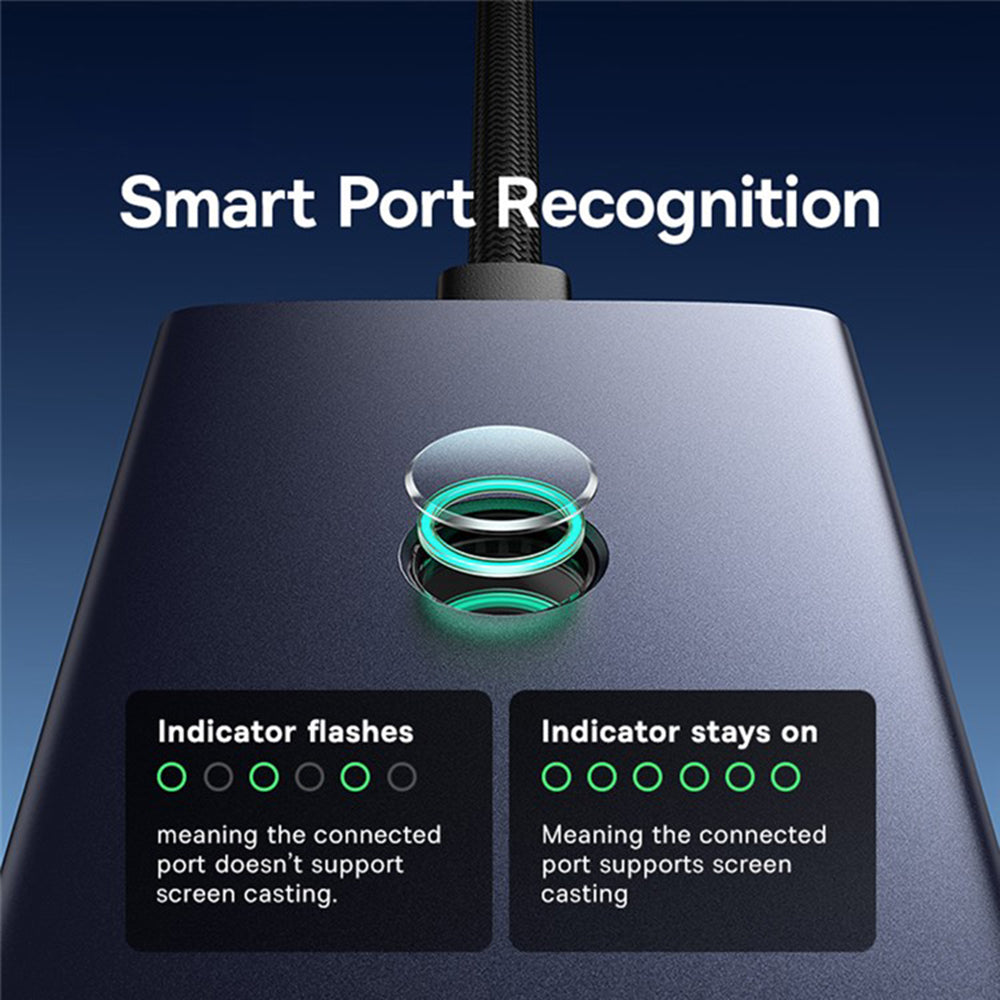 Hub USB-C Baseus UltraJoy, 4 x USB-A 3.0 - 1 x USB-C - 1 x HDMI - 1 x VGA, Cinzento B00052803811-01