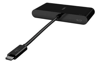 Hub USB-C Belkin Connect, 1 x USB-A 3.0 - 1 x USB-C - 1 x HDMI - 1 x VGA - 1 x RJ45, Preto AVC004btBK