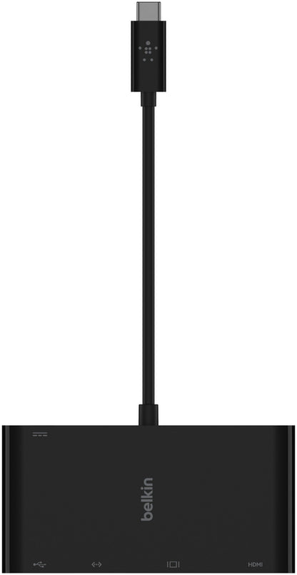 Hub USB-C Belkin Connect, 1 x USB-A 3.0 - 1 x USB-C - 1 x HDMI - 1 x VGA - 1 x RJ45, Preto AVC004btBK