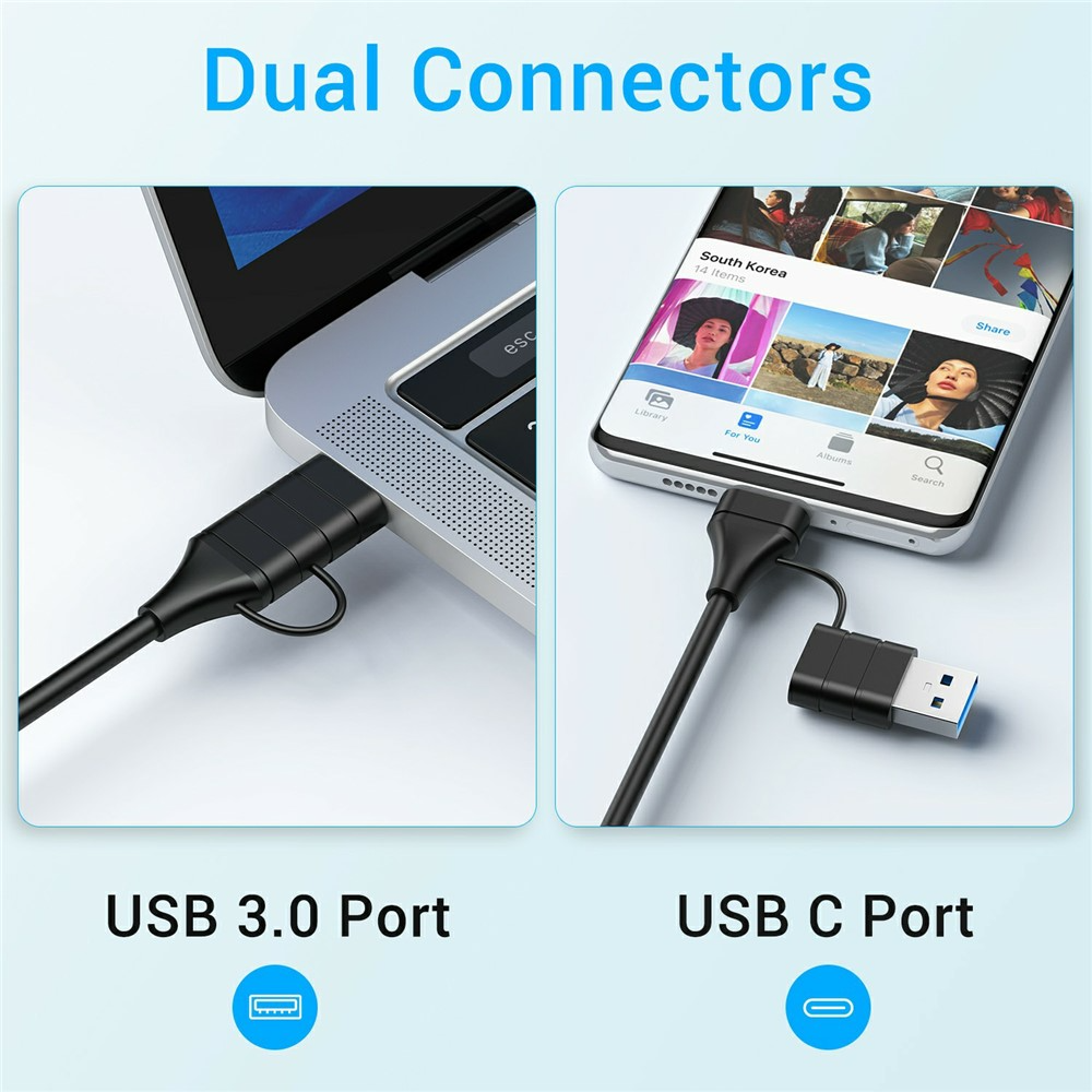 USB-C Hub with Wireless QI Charging OEM YC7209, 10in1, Gray