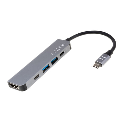 Hub USB-C Fixed, 4in1, Cinzento